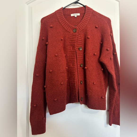 Madewell Bobble Colburne Cardigan Coziest Yarn size M chic 90s cottagecore boho - Picture 11 of 12